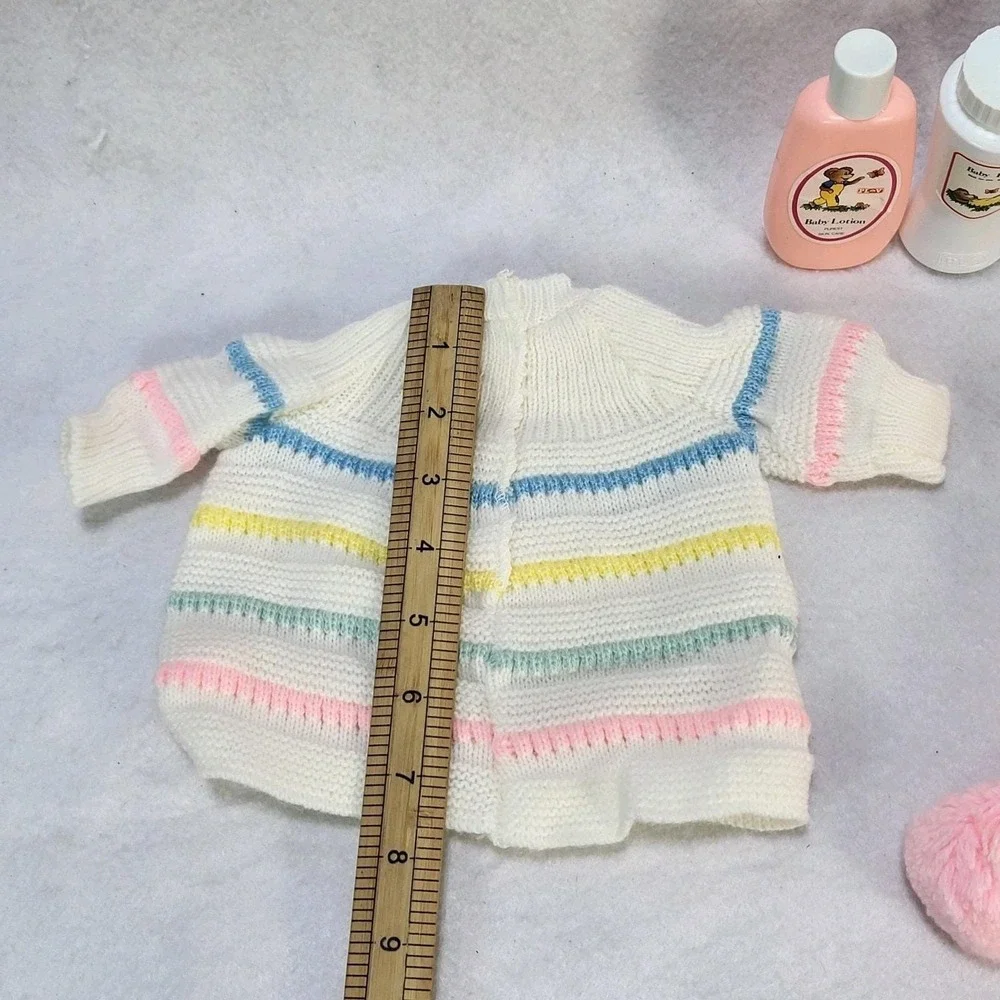 Vintage Baby Doll Clothes Lot Knit Outfits Accessories Bottles Play Set - Picture 10 of 12